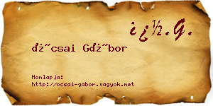 Ócsai Gábor névjegykártya