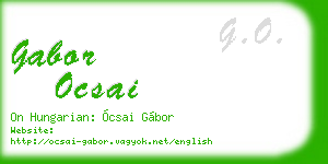gabor ocsai business card