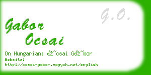 gabor ocsai business card